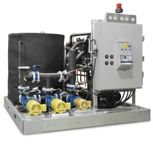 large central chiller system in industrial facility